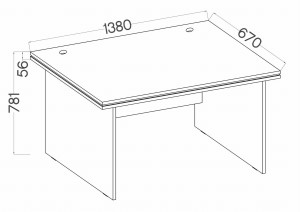 Schreibtisch Malta 180 Eiche Artisan