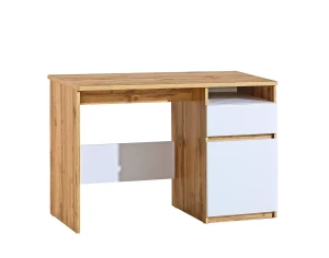 Schreibtisch mit Schublade 120 cm Arca 07 Eiche Wotan/Weiß