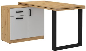 Ecktisch Malta 140 Grau/Eiche Artisan