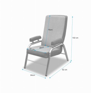Metall-Sessel Lile Grau/Graphit