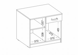 Schubladenkommode Malta 820 2D 1S Hellgrau