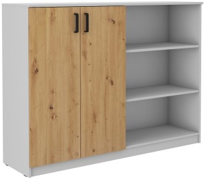 Bürokommode mit Einlegeböden Malta 830 2D Eiche Artisan/Grau