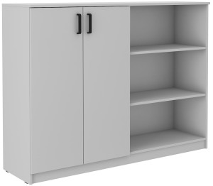 Bürokommode mit Einlegeböden Malta 830 2D Hellgrau