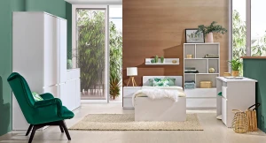 Kommode 120 cm mit 3 Schubladen Arca 06 Weiß