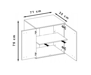 2D Kommode Mike 3 Old Style/Matera