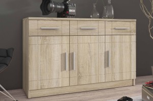 3-Schubladen-Kommode Paris SO 3D 3S Eiche Sonoma