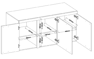 Rumba SO22 3D Kommode Sonoma Eiche