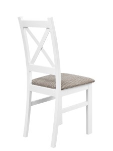 Holzstuhl für Küche und Esszimmer Weiß/Hellbraun