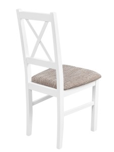 Esszimmerstuhl aus Holz NIL 10 Weiß/Beige