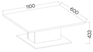 Couchtisch Denver 110x60 Weiß