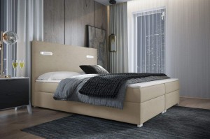 Boxspringbett Anthony 140x200 Beige