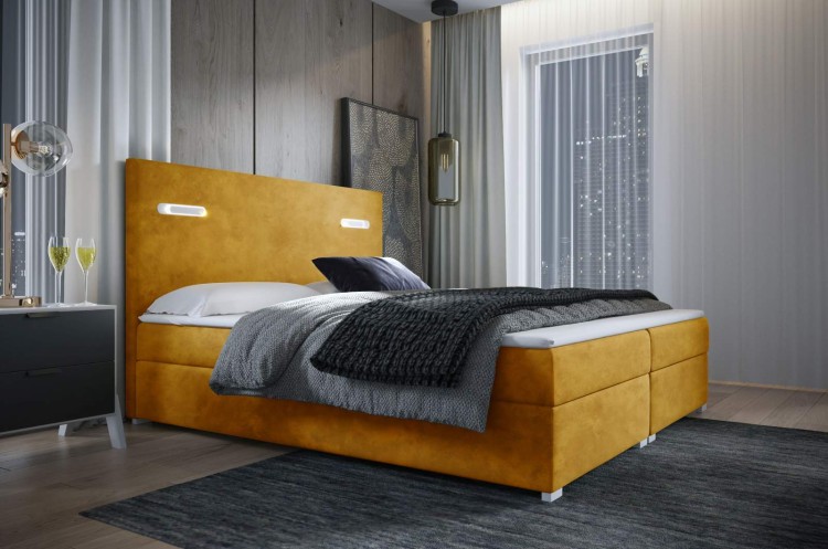 Boxspringbett Anthony 160x200 Gelb