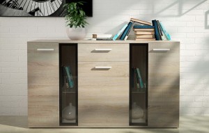 Kommode Salsa SO20 3D 1S Sonoma Eiche + LED