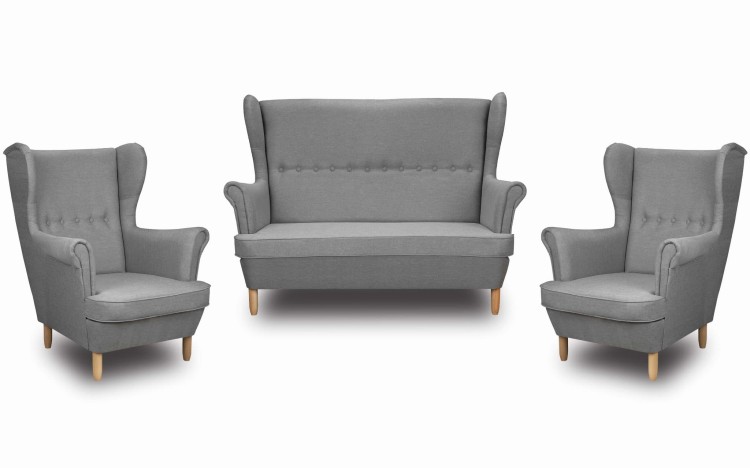 Ushak Sofagarnitur + 2x Sessel Grau