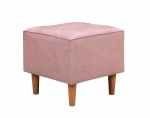 Skandinavische Schlafsofa und 2 Sessel mit Fußhockern Rosa