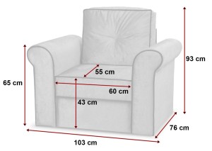 Lounge Set Merida Schalfsofa + Sessel mit Fußhocker Gelb