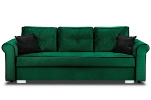 Lounge Set Merida Schalfsofa + 2 Sessel Dunkelgrün