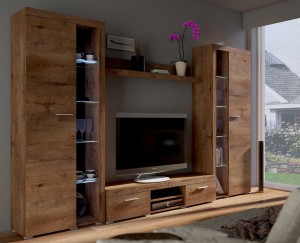 Bücherregal Rumba XL DL01 Eiche Lefkas + LED