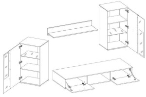 Oberschrank Salsa SO01 Sonoma Eiche + LED