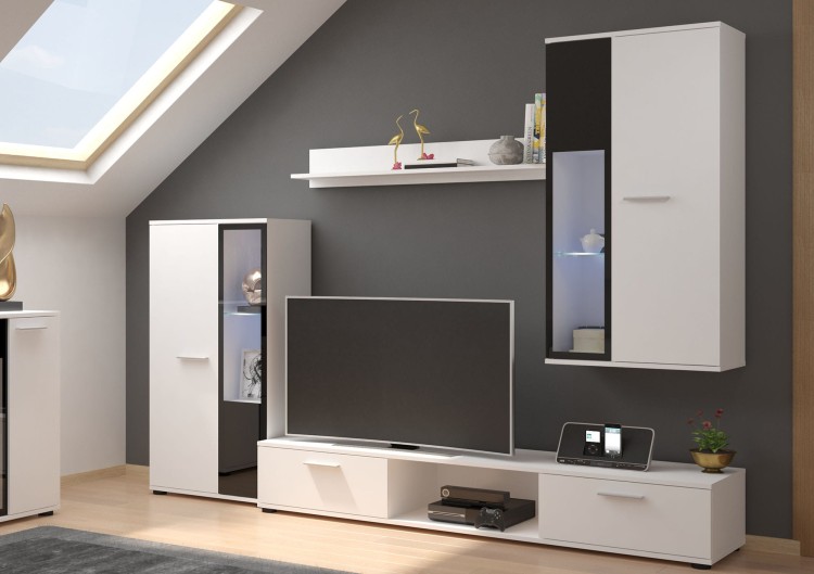 Salsa WH01 Weiß + LED Oberschrank