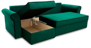 Ecksofa Trevor und Sessel Dunkelgrün