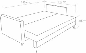 Sofa mit Schlaffunktion Säffle Beige