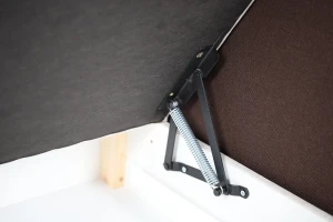 Einzelbett mit Box Hirek 80x200 Schwarz/Grau