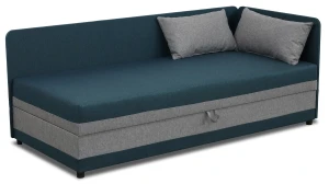 Einzelbett mit Container Hirek 80x200 Türkis/Grau