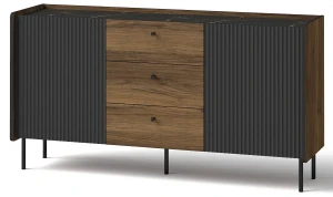 Kommode 150 cm Prestigo P5 2D3S Schwarznuss/San Sebastian