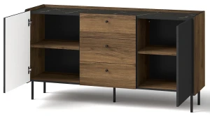 Kommode 150 cm Prestigo P5 2D3S Schwarznuss/San Sebastian