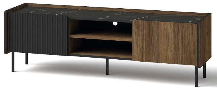 RTV-Schrank 150 cm Prestigo P7 2D Schwarznuss/San Sebastian