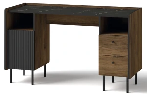 Schreibtisch 135 cm Prestigo P9 Schwarznuss/San Sebastian