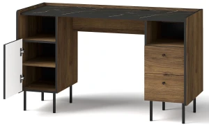 Schreibtisch 135 cm Prestigo P9 Schwarznuss/San Sebastian