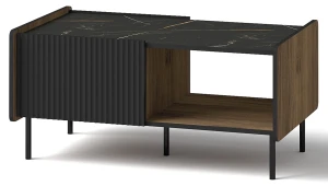 Prestigo P11 Couchtisch Schwarz/Nussbaum/San Sebastian