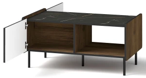 Prestigo P11 Couchtisch Schwarz/Nussbaum/San Sebastian