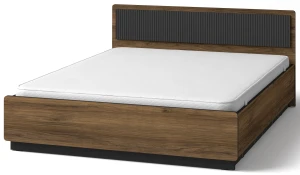 Doppelbett 160x200 Prestigo P13 Schwarznuss/San Sebastian