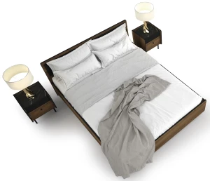 Doppelbett 160x200 Prestigo P13 Schwarznuss/San Sebastian