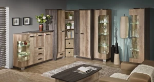 Zweitüriger Kleiderschrank links Romero R1L 2D Eiche Canyon/Arusha