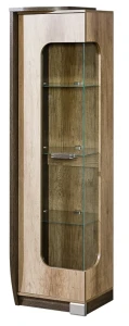 Glasvitrine links Romero R2L 1D mit LED Eiche Canyon/Arusha