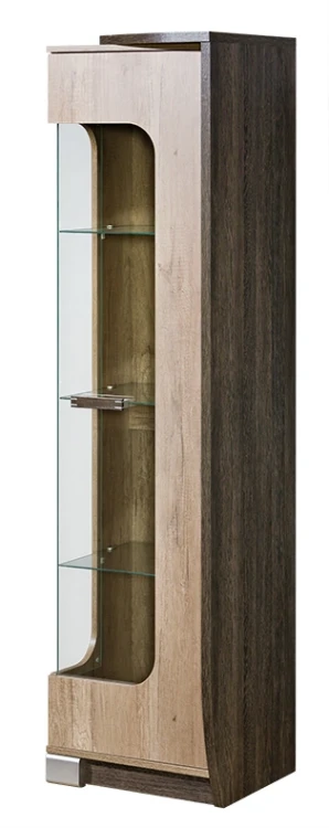 Glasvitrine rechts Romero R2P 1D mit LED Eiche Canyon/Arusha
