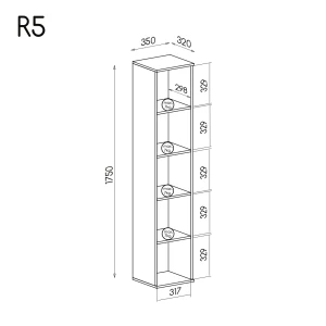 Offenes Regal Romero R5 Eiche Canyon