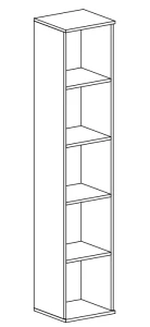 Wäscheschrank Romero R6 1D Eiche Canyon