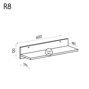 Wandregal Romero R8 Eiche Canyon/Arusha