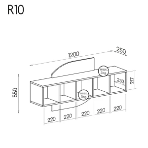Wandregal Romero R10 Eiche Canyon/Arusha