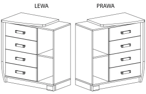 Kommode mit Schubladen links Romero R14L Eiche Canyon/Arusha