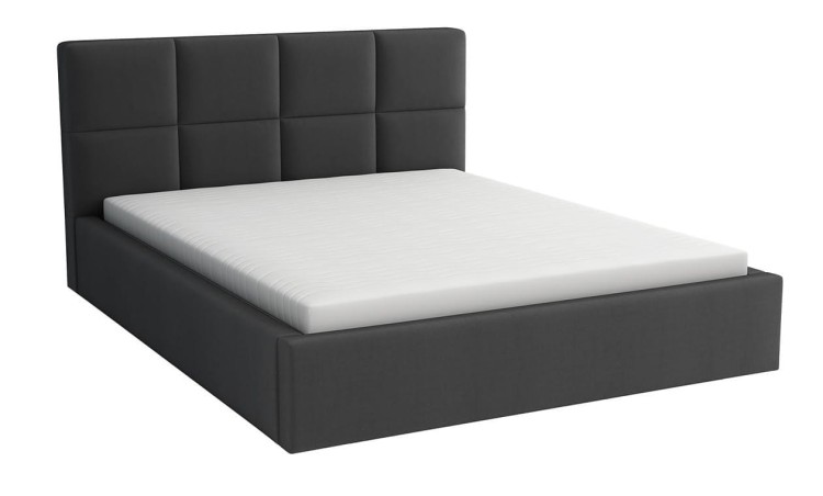Doppelbett 160x200 mit Matratze - Alaska Graphit