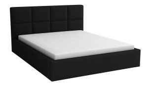 Einzelbett 120x200 mit Matratze - Alaska Black