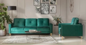 Moderner Sessel auf Beinen für das Costa Green Wohnzimmer