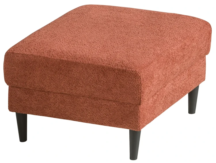 Großer moderner Fußhocker Costa Rot