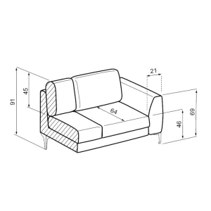 Sessel für das Wohnzimmer Impieria Blau